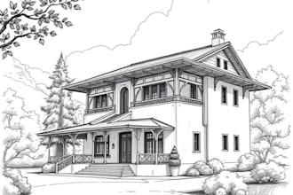 draw architecture and urban design sketches