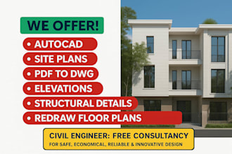draft 2d house plans, elevations and layouts in autocad