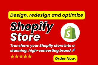 do shopify store design and redesign, shopify store design