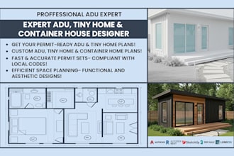 draft adu, container and tiny homes permit set for construction approval