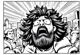 drawing comic page illustration