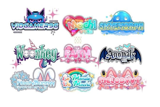 design custom vtuber logo, anime, jrpg, cute kawaii for streamer and video game