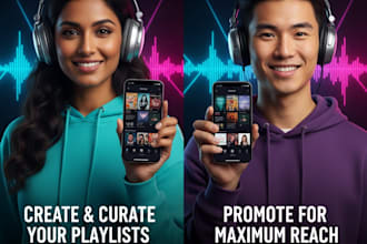 create, curate, and promote your music playlists for maximum reach