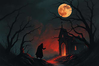 create dark art illustration