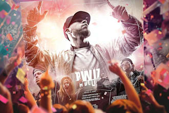 design hip hop events, concerts, nightclubs and party flyer