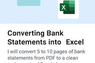 convert bank in to excel