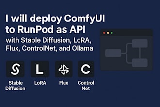 lora flux, controlnet, ollama, deploy comfyui to runpod as api, stable diffusion