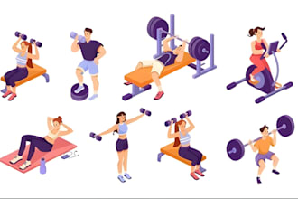 draw vector art yoga logo illustration exercise medical health, fitness workout