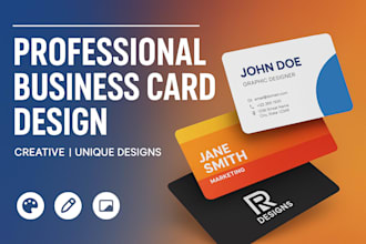 design professional and modern business cards