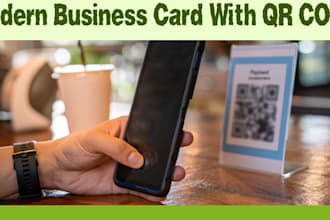 design a modern business card with qr code