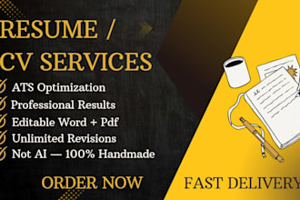 create a professional quality ats optimized resume and CV