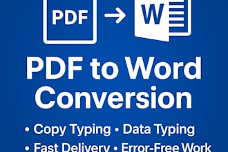 fast PDF to word, image to text, and accurate typing services