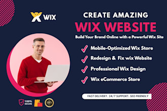design, redesign and seo optimize your wix website or create online store