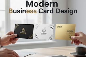 design modern, luxury, 3d business card for your brand