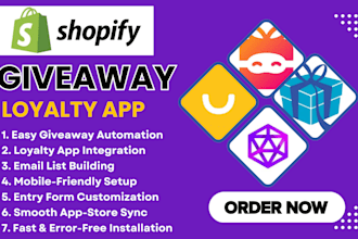 setup shopify giveaway viralsweep sweepwidget ninja smile io joy bon pineraffle