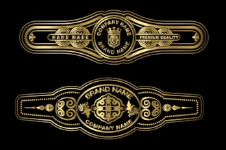 do premium cigar logo, cigar brands label and box design