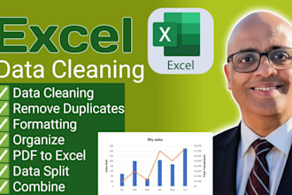 clean, format, merge, split excel data