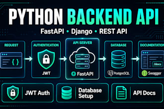 build fastapi or django rest API backend for your app