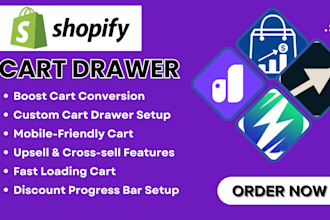 setup shopify icart upcart sticky qikify opus amote amp cartly hs kaching liama