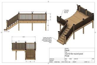 design deck, patio, pergola, pool permit plans, sunroom and blueprints shed