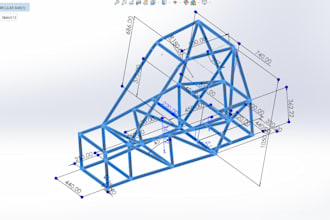 design a custom or baja vehicle chassis using solidworks and ansys fea analysis