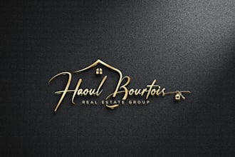 do luxury property, real estate, home, construction logo design