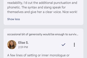 be your developmental beta reader for detailed story critique
