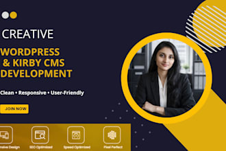 create a responsive and modern wordpress and kirby cms website