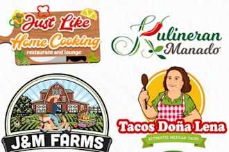 make a food, restaurant, business logo