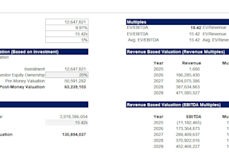 financial projection model, 5year forecast