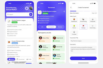 develop tournament app gaming website esports app football sports club app