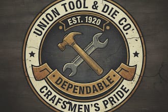 design a professional vintage tools logo