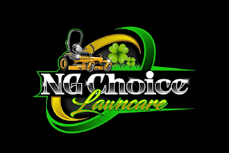 do amazing landscape, trimming, agriculture and lawn care logo