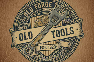 design a professional vintage wrench logo