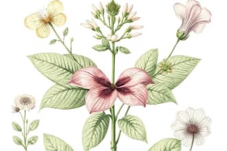 botanical illustration with scientific focus
