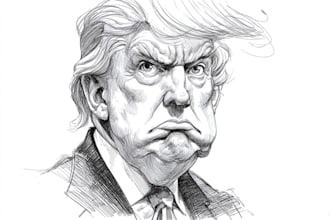 draw a funny political caricature of any public figure or leader
