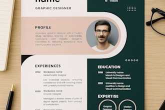 design a professional and modern CV or resume