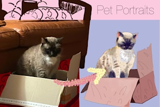 draw a stylized portrait of your pet