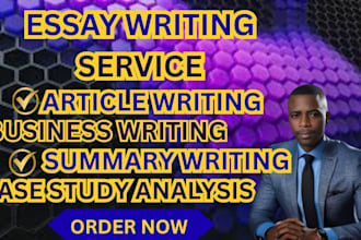 summary essays, articles, book summaries, and case reports