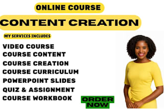 prepare course curriculum course creation course content lesson plan quiz