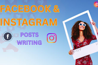 write SEO facebook and instagram posts for your brand