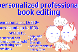 edit your queer romance novel, up to 100k