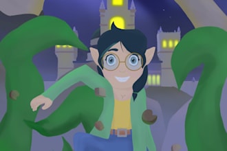 draw characters and scenes in a fun cartoon style