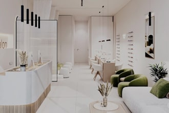 renovate beauty salon interior,mockup design spatial,wellnessspace,retail,render