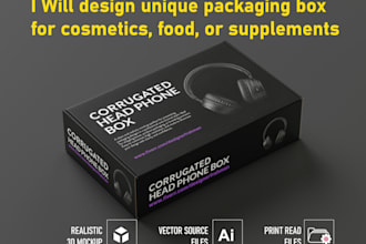design unique packaging box for cosmetics, food, or supplements