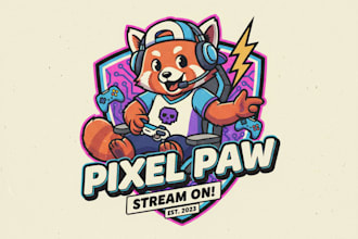 create a cartoon logo for twitch or youtube