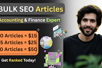 write bulk SEO article,blog post and accountant related work