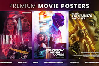 design a professional movie poster, film poster
