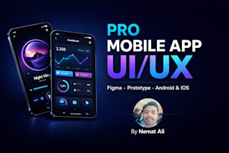 create professional mobile app UI UX using figma