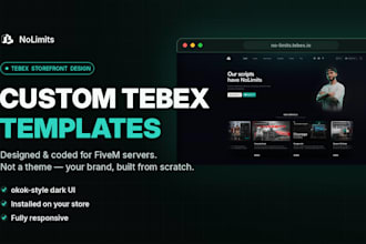 create a premium tebex storefront template